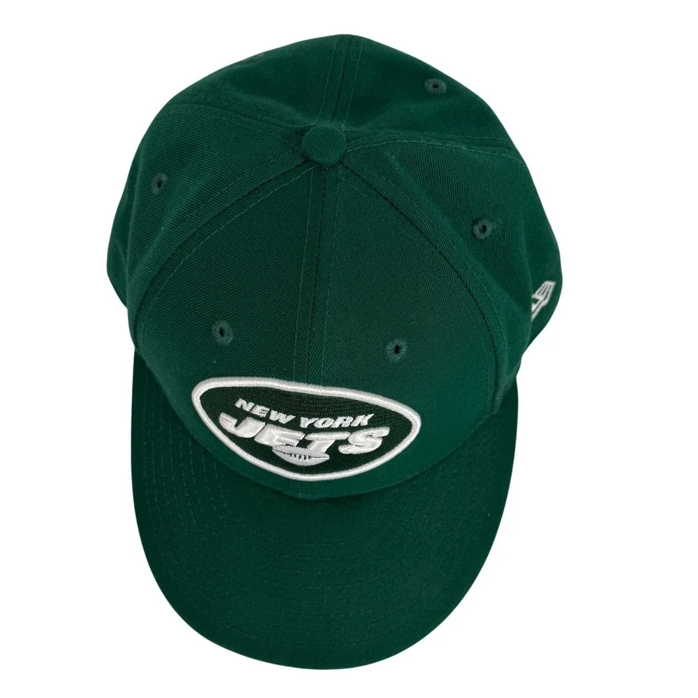 New‎ York Jets New Era 59FIFTY Low Profile Fitted Hat Green NFL Size 7 5/8
